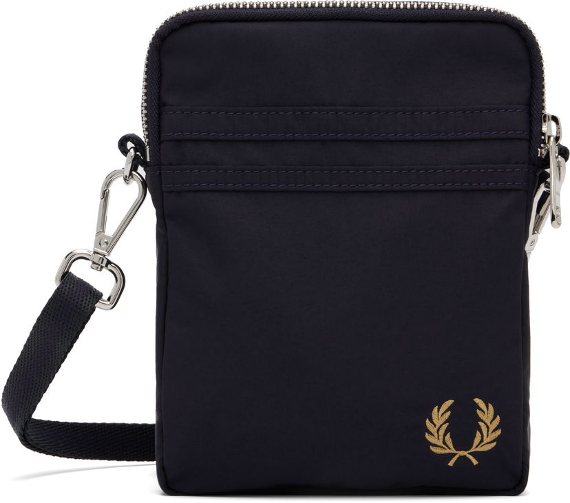 Skuldertaske Fred Perry Fred Perry Brentham Nylon Side Bag Mørkeblå | L9263