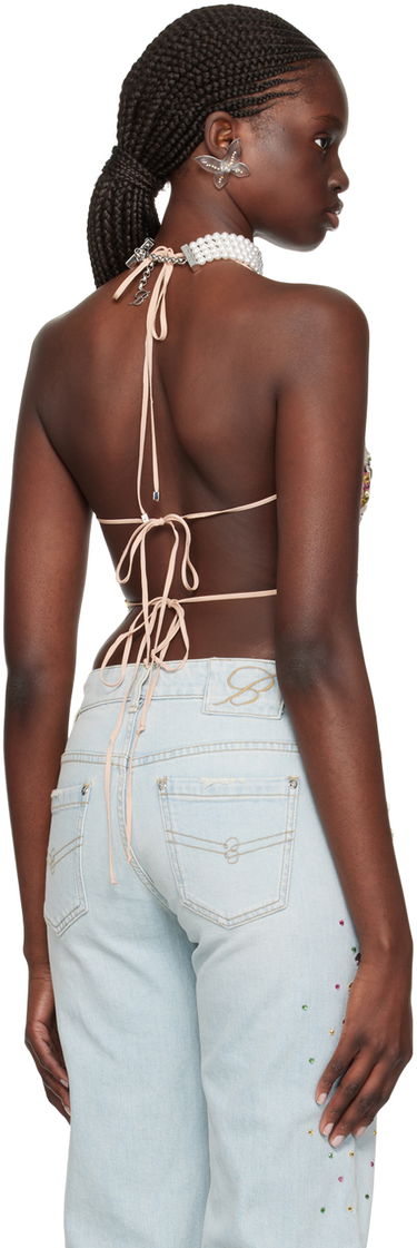 Tanktop Blumarine Blumarine Embellished Halter Top Flerfarvet | P422C265A, 2