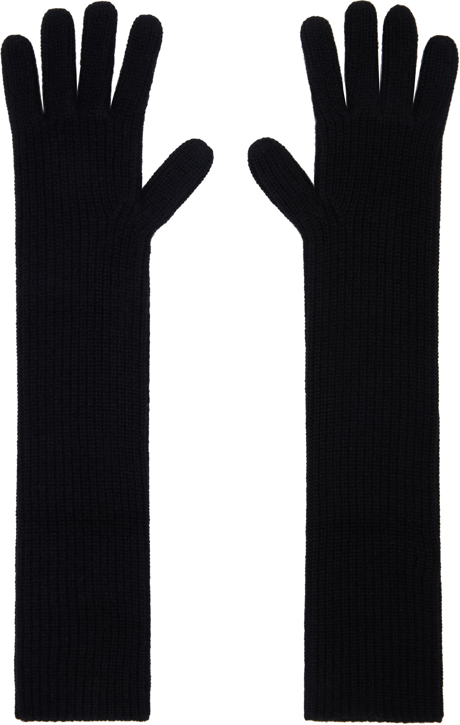 Handsker Loulou de Saison Loulou de Saison Milos Cashmere Long Gloves Sort | MILOS, 0