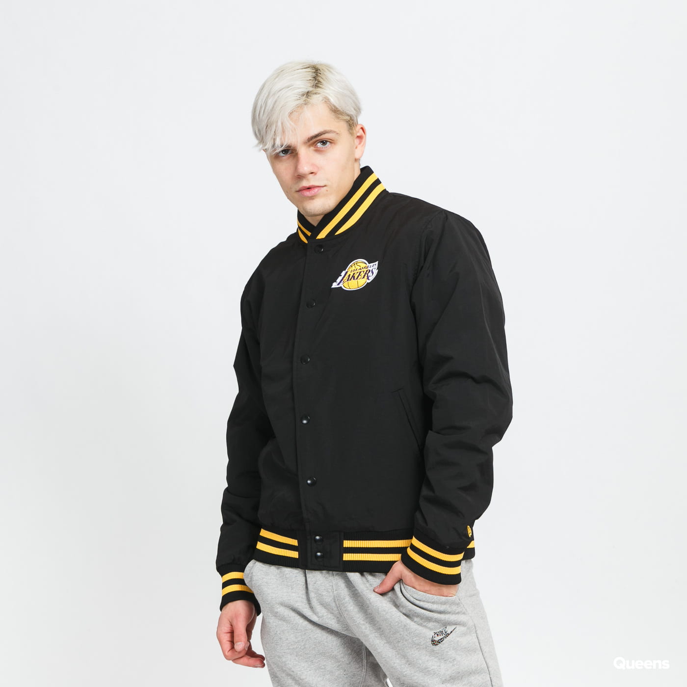 Bomberjakke New Era NBA Team Wordmark Bomber LA Lakers Sort | 12869834, 0