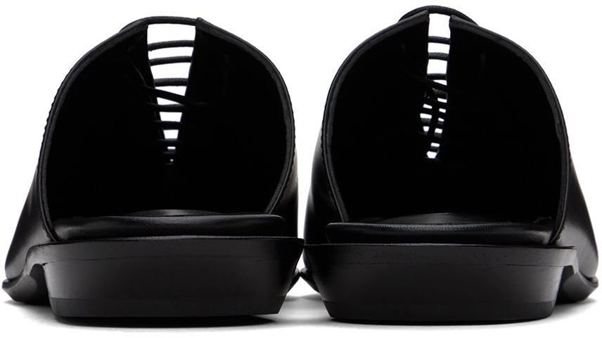 Tøj Ann Demeulemeester Ann Demeulemeester River Lace-Up Mules Sort | 2401-W-F22-LT011-099, 1