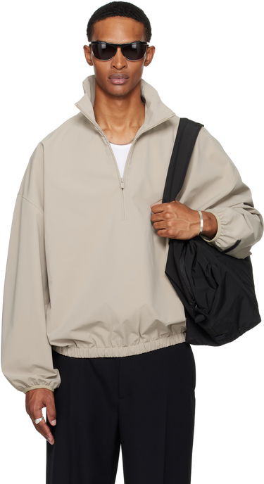 Jakke Fear of God Fear of God ESSENTIALS Sporty Half-Zip Jacket Beige | 202SP256721F, 0