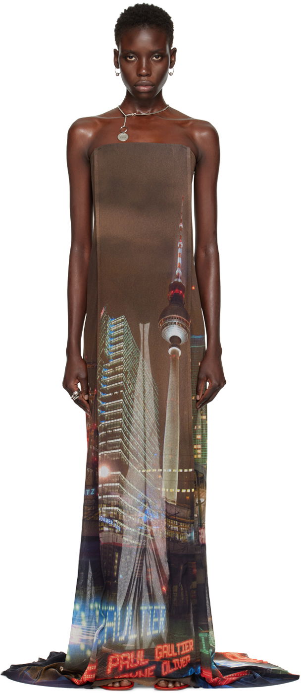 Kjole Jean Paul Gaultier Shayne Oliver Edition Maxi Dress Flerfarvet | 24/27-F-RO181-T551-60405030