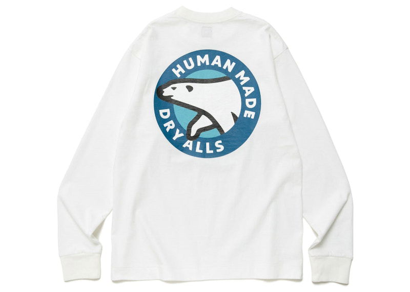 T-shirt Human Made Polar Bear Long Sleeve T-Shirt Hvid | HM25CS026