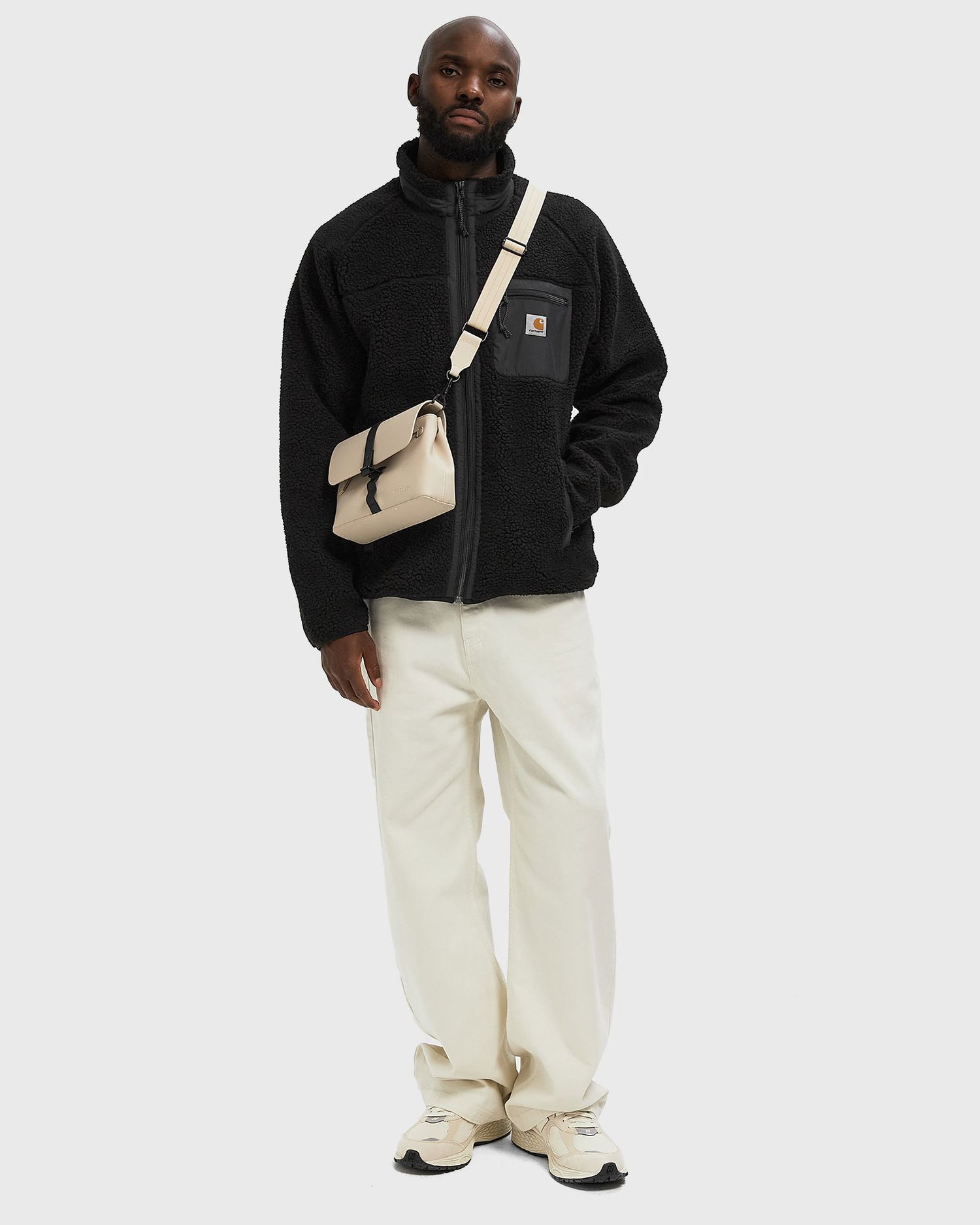 Jakke Carhartt WIP Prentis Fleece Jacket Sort | I035696-00E.XX, 1