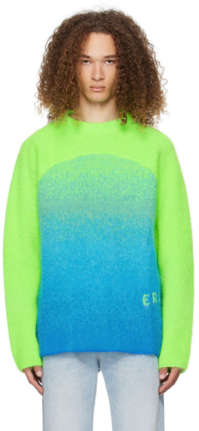Sweater ERL Gradient Knit Sweater Grøn | ERL07N001, 0