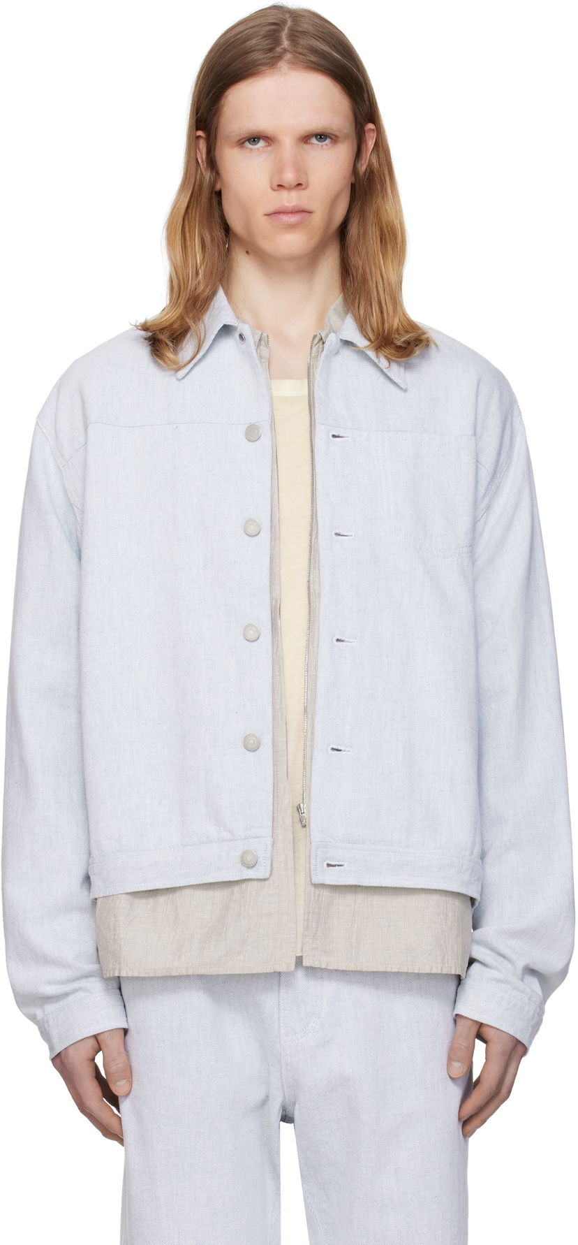 Jakke Post Archive Faction (PAF) PAF 8.0 Right Denim Jacket Blå | 8.0 ODJR-LG