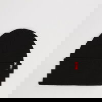 Slouchy Red Tab Beanie