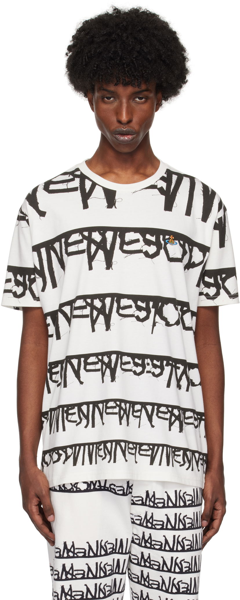 T-shirt Vivienne Westwood Classic Print T-Shirt Hvid | 3G01001F-J006L-