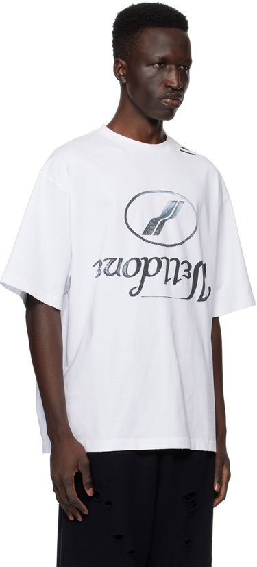 T-shirt We11done Distressed Logo T-Shirt Hvid | WD-TT3-22-905-U-WH, 1