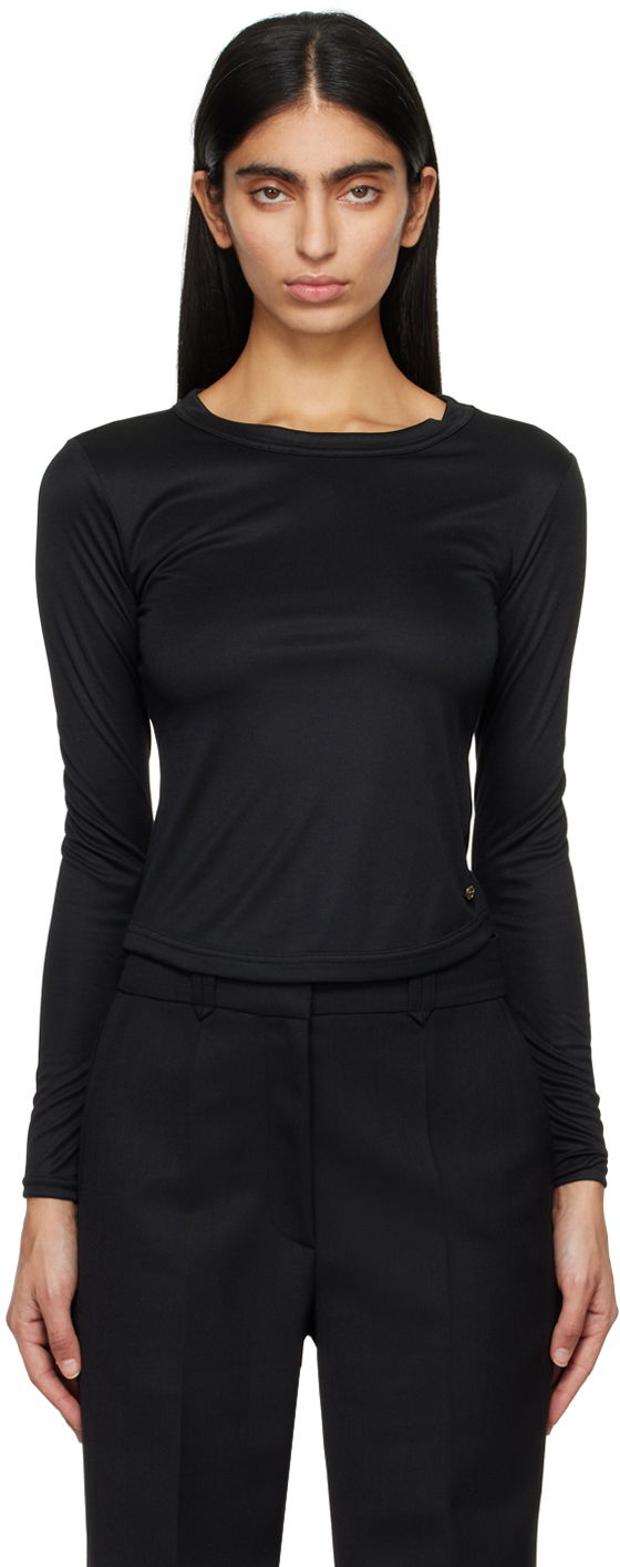 T-shirt Anine Bing Jane Long Sleeve T-Shirt Sort | A-08-4408-000