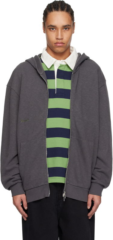 Sweatshirt Palmes Palmes Waffle Zip Hoodie Grå | P20-0033-888, 0