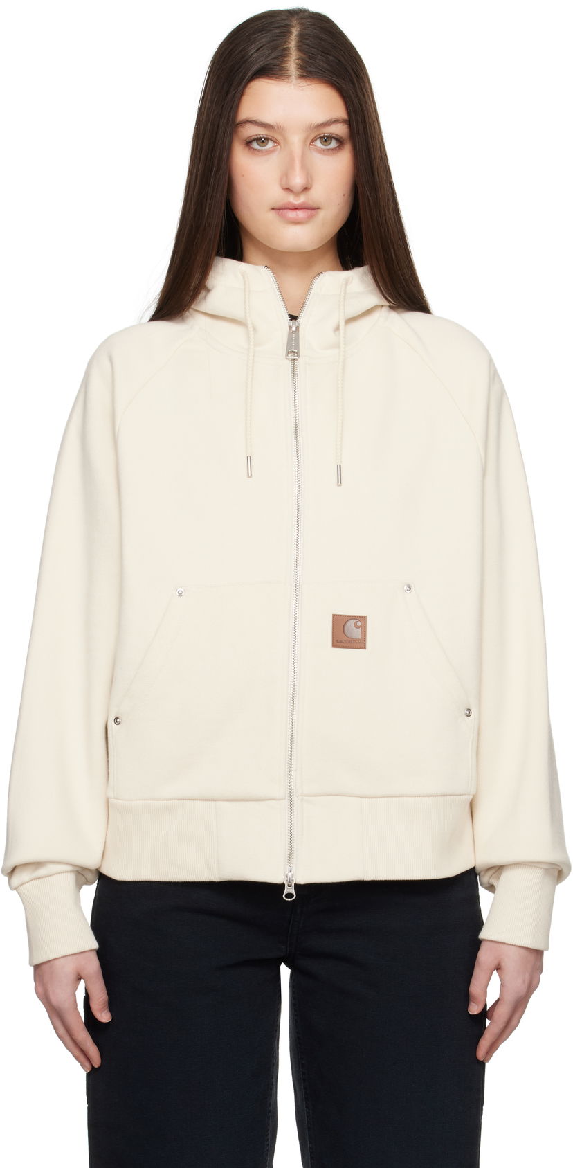 Sweatshirt Carhartt WIP Carhartt WIP Eldon Zip-Up Hoodie Hvid | I034374 05XX