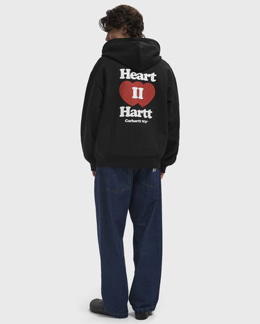 Sweatshirt Carhartt WIP Heart II Hartt Zip-Up Hoodie Sort | I035176-89.XX, 1