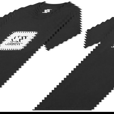 T-shirt C.P. Company Label Logo T-Shirt Sort | 15CMTS042A-005100W-888, 0