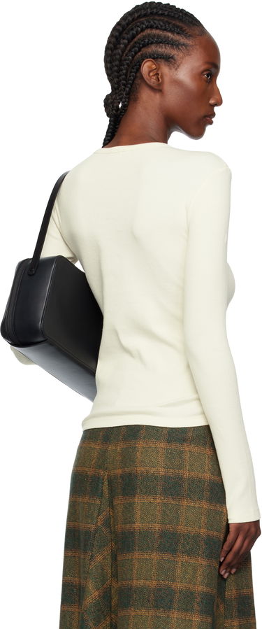 T-shirt JW Anderson Anchor Embroidery Long-sleeve Ribbed Underpinning T-shirt Hvid | JO0276-PG1846, 2