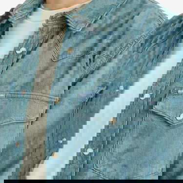 Skjorte Paul Smith Paul Smith x Lee Jacquard Denim Western Shirt, Size Large Blå | M1R-WEST-PDENSH-34, 5