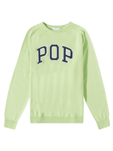 Sweater Pop Trading Company Arch Crewneck Grøn | POPSS23-06-003