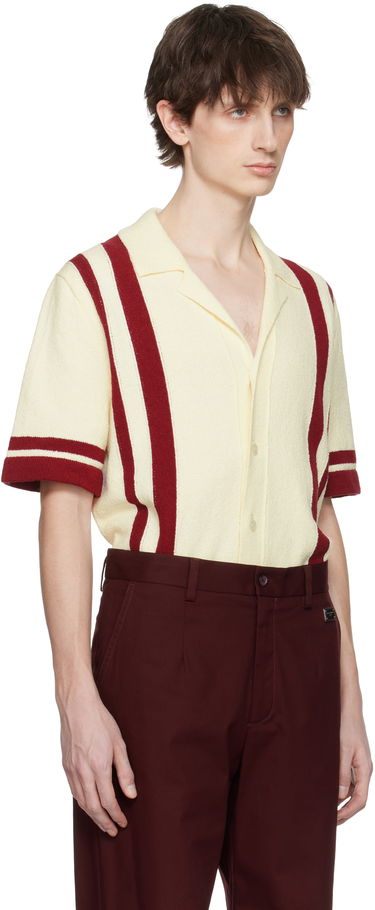 Sweater Dolce & Gabbana Dolce&Gabbana Knitted Polo Shirt Gul | GXVB7TJFMNA, 1
