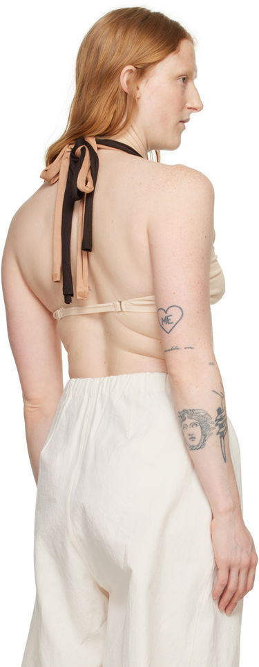 Crop top Baserange Beige Halter Neck Bra Beige | BRCI-RB-SU24, 2