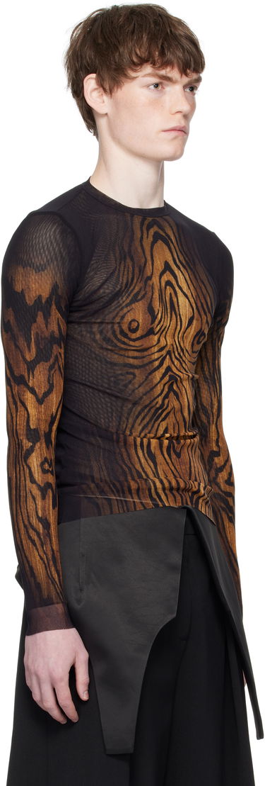 T-shirt Jean Paul Gaultier Jean Paul Gaultier 'The Wood' Long Sleeve Brun | 25/03-W-TO335-M002P-0060, 4