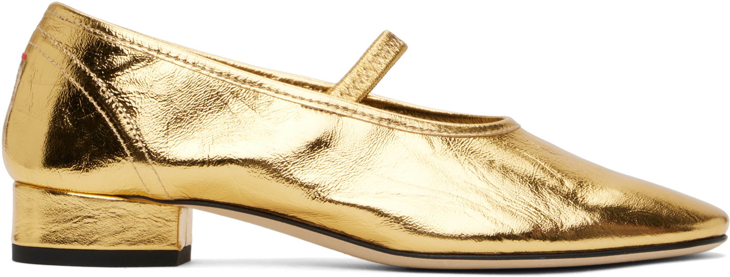 Skopleje Aeyde Aeyde Pippa Leather Ballerina Flats Metalisk | A11-FL-GLVR25RO126-SS25-902-068, 0