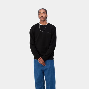 Sweater Carhartt WIP Script Embroidery Crewneck Sort | I032692_0D2_XX, 2