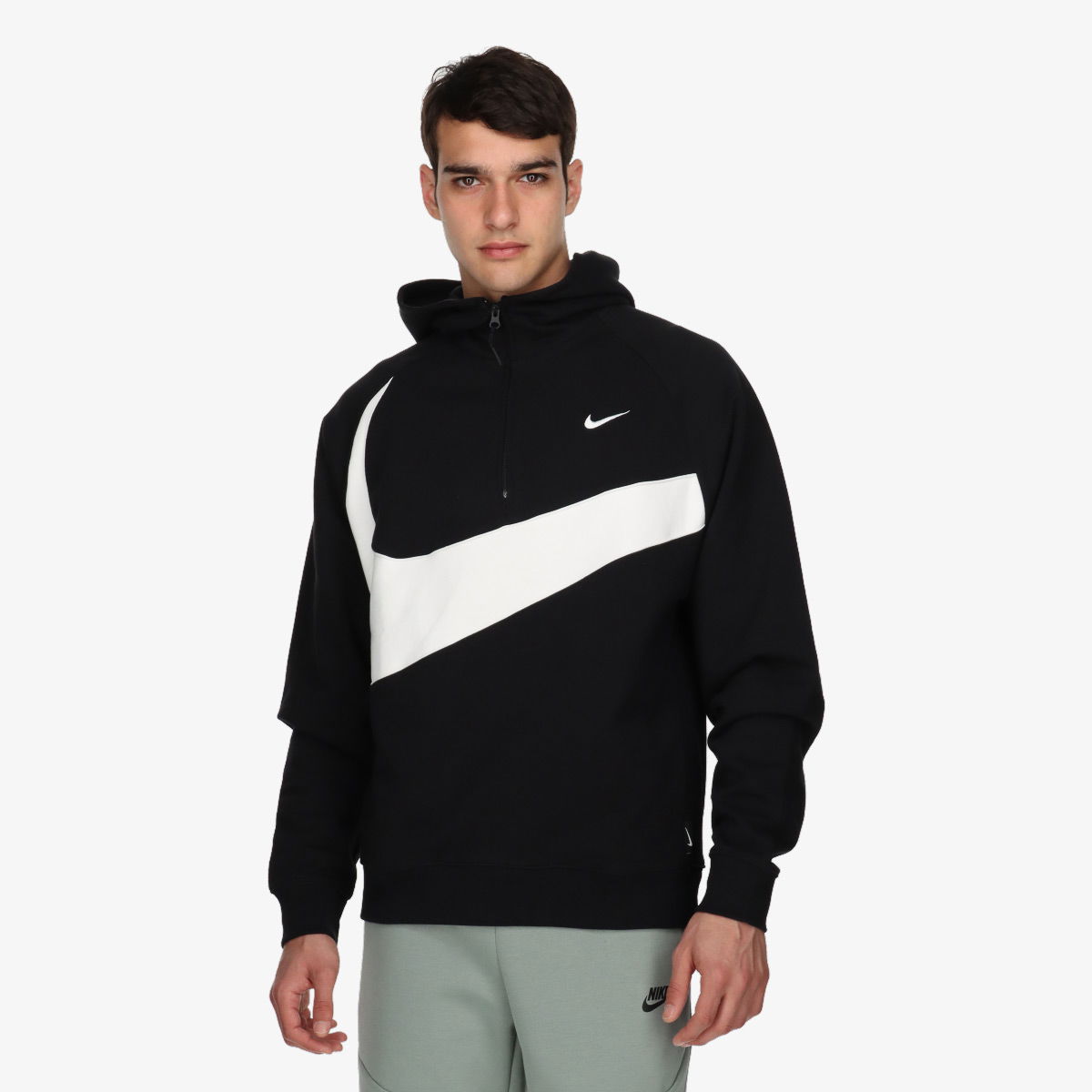 Sweatshirt Nike Swoosh Hoodie Sort | DX0566-010, 0