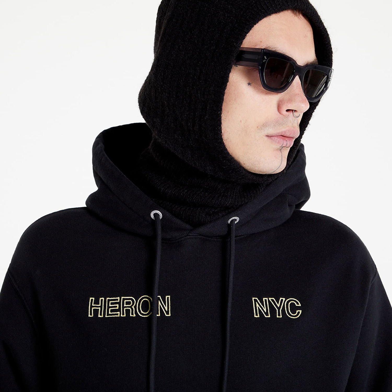 Sweatshirt HERON PRESTON HP Offroad Hoodie Sort | HMBB024F22JER0011019, 0