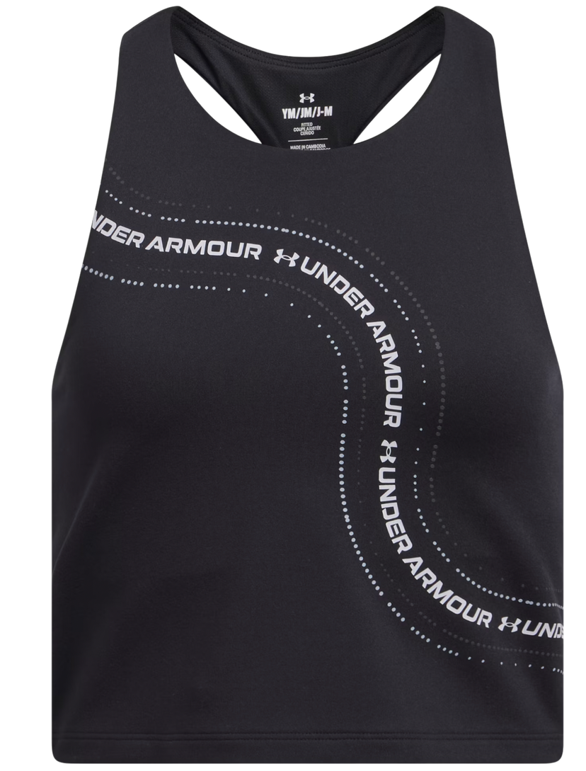 Tanktop Under Armour Motion Branded Crop Tank Top Sort | 1390079-001