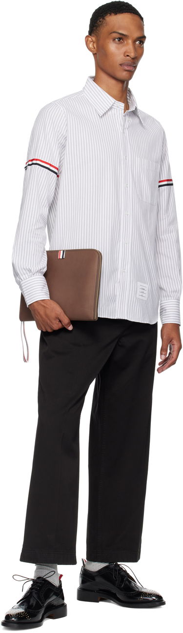 Tegnebog Thom Browne Thom Browne Soft Calfskin Medium Gusset Document Holder Brun | MAC083A-L0117, 2