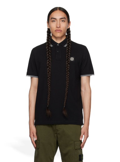 Polo skjorte Stone Island Stripe Polo Sort | 79152SC18