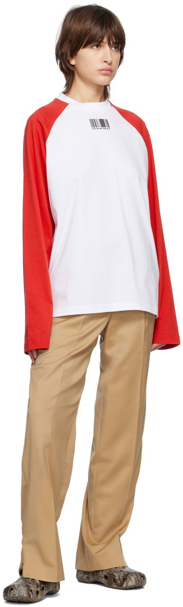 T-shirt VETEMENTS Barcode Long Sleeve T-Shirt Hvid | VL16LS140R, 3