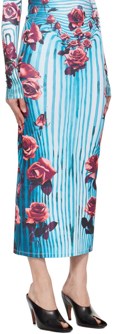Nederdel Jean Paul Gaultier Flower Print Maxi Skirt Blå | 24/25-F-JU088-J551-503001, 1