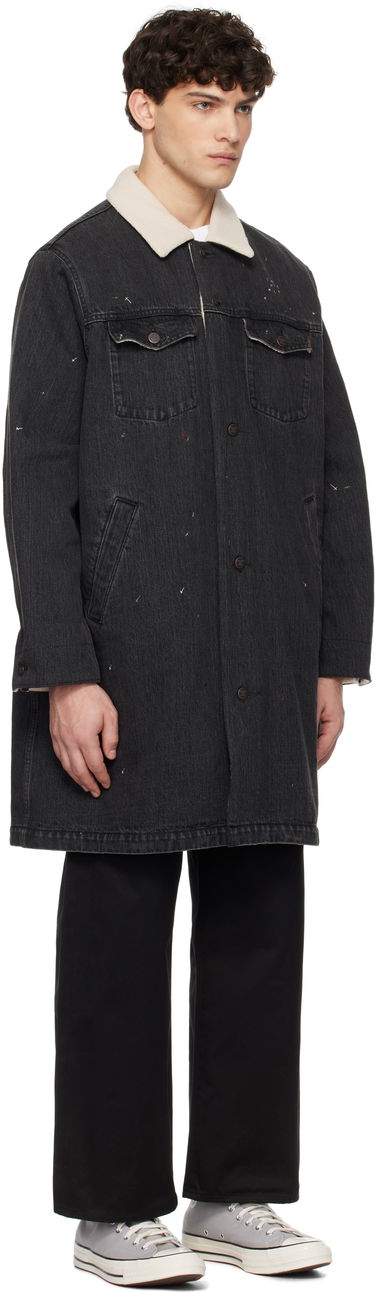 Frakker UNDERCOVER Undercover Sherpa Fleece-Lined Denim Coat Sort | UC2D4306, 1