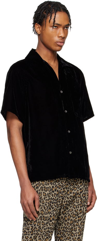 Skjorte Needles NEEDLES Italian Collar Velvet Shirt Gul | QV302, 4