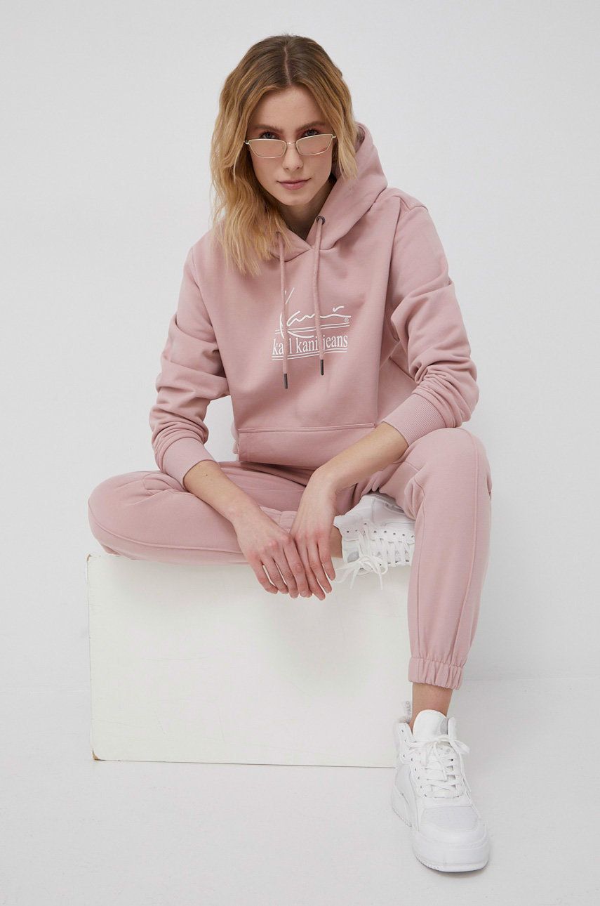 Sweatshirt Karl Kani Signature KKJ Hoodie Lyserød | KW2210191, 0
