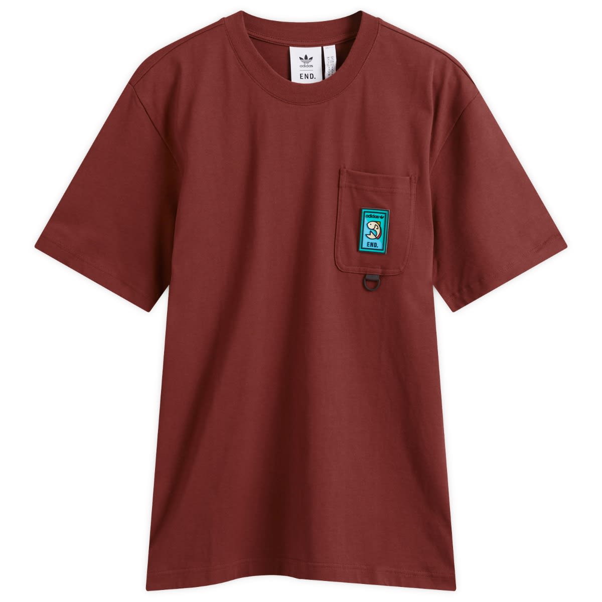 T-shirt adidas Originals END. X Flyfishing Pocket Brun | IP1343, 0