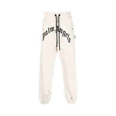 Joggingbukser Palm Angels GD Glittered Logo Sweatpants Hvid | PMCH011F22FLE0030310, 0