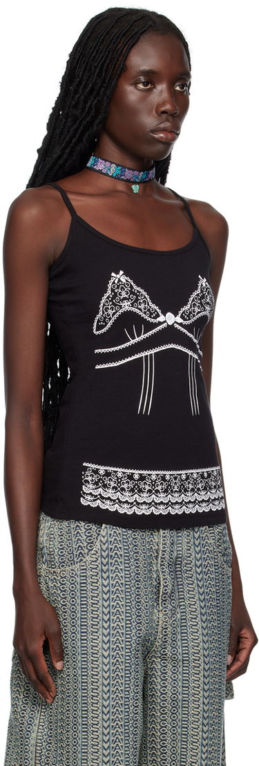 Tanktop Anna Sui Anna Sui Lace-Print Tank Top Lyserød | T623C20, 4