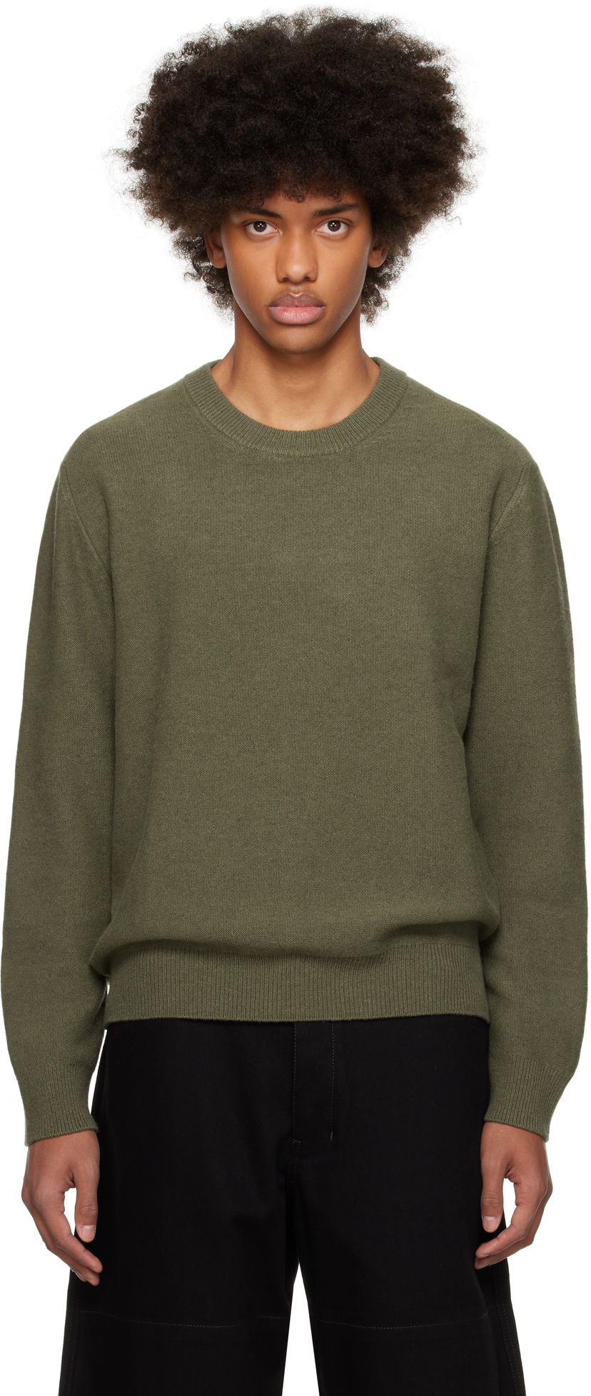 Sweater LEMAIRE Crew Neck Sweater Grøn | TO1254 LK1026