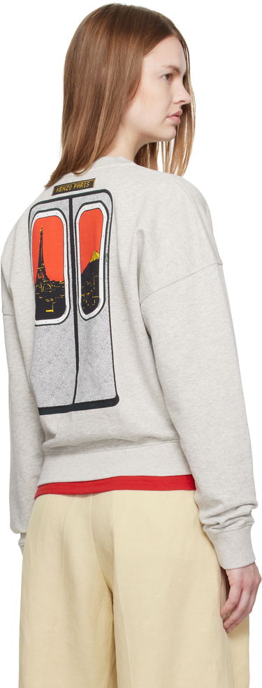 Sweatshirt KENZO Kenzo Paris 'KENZO City' Short Sweatshirt Grå | FF62SW1524MF, 2