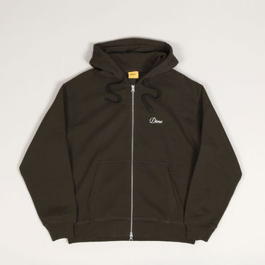 Sweatshirt Dime Cursive Zip Hoodie Grøn | DIMEFA2425BLK, 0