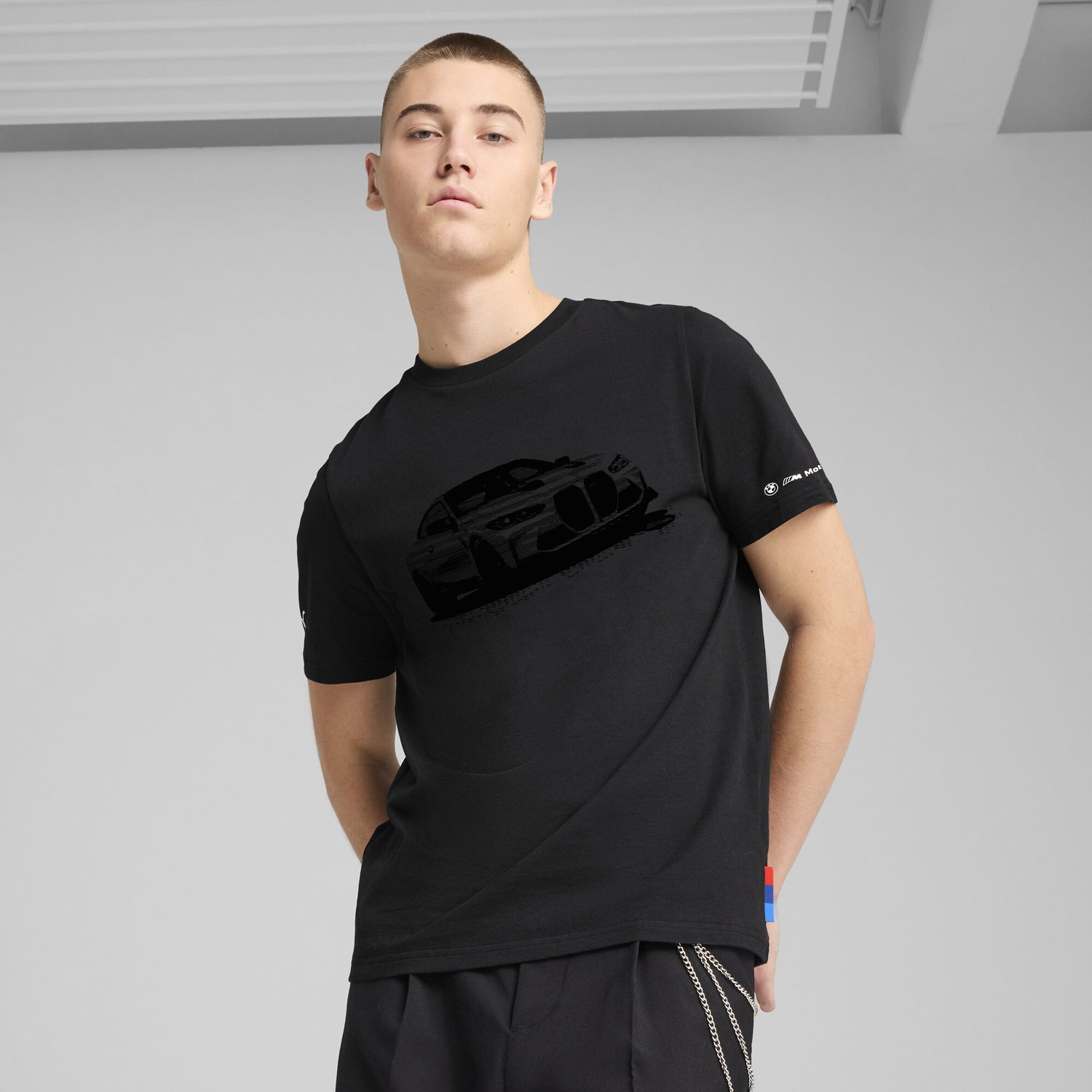 T-shirt Puma BMW M Motorsport Essentials Graphic T-Shirt Sort | 630633_01, 0