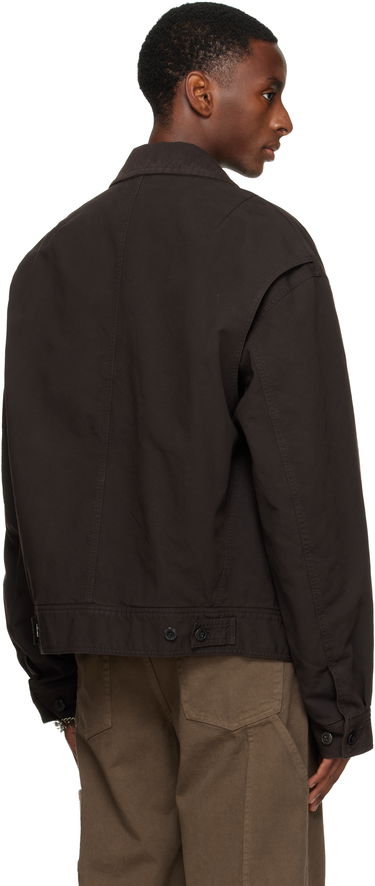 Jakke Dries Van Noten Dries Van Noten Collared Zip-Up Insulated Jacket Brun | 252-020577-2101, 2