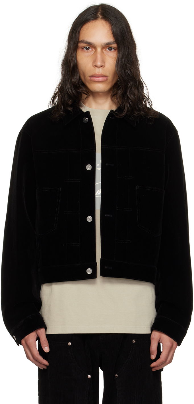 Jakke We11done We11done Velvet Crop Jacket Sort | WD-JK3-23-041-M-BK, 0
