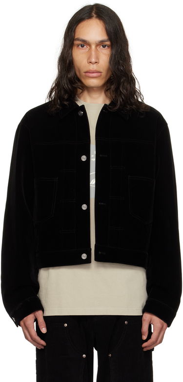 Jakke We11done We11done Velvet Crop Jacket Sort | WD-JK3-23-041-M-BK, 0