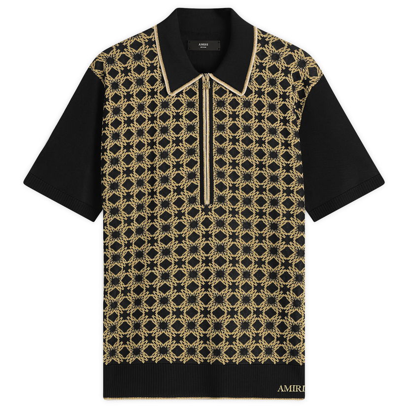 Polo skjorte AMIRI Ma Quad Zip Polo Flerfarvet | AMKNPO1072-BLK