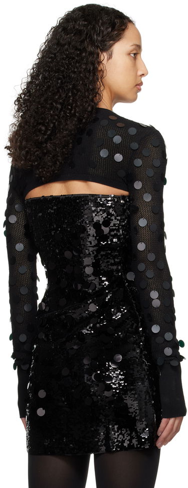 Kjole GUIZIO Guizio Paillette Micro Bolero Cardigan Sort | R24611S003, 2
