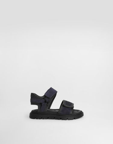 Tilbehør Dolce & Gabbana Dolce & Gabbana Split Leather Sandals With Logo Print Mørkeblå | DL0085A443489853, 0
